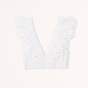 A&F NWT eyelet crop top, S, FULLY soldout online! can be part of 2 piece sets!